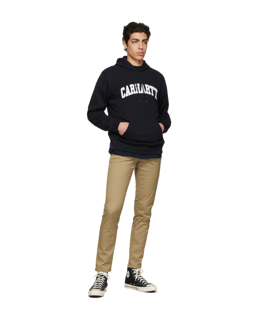 Carhartt Khaki Waist-loop Casual Pants In Brown