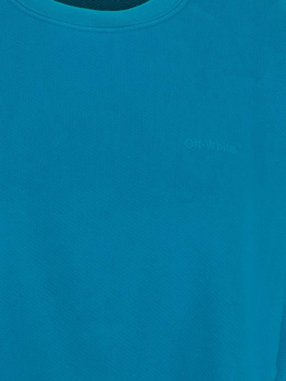 Off-white Diag-stripe Print Sweatshirt In Blue