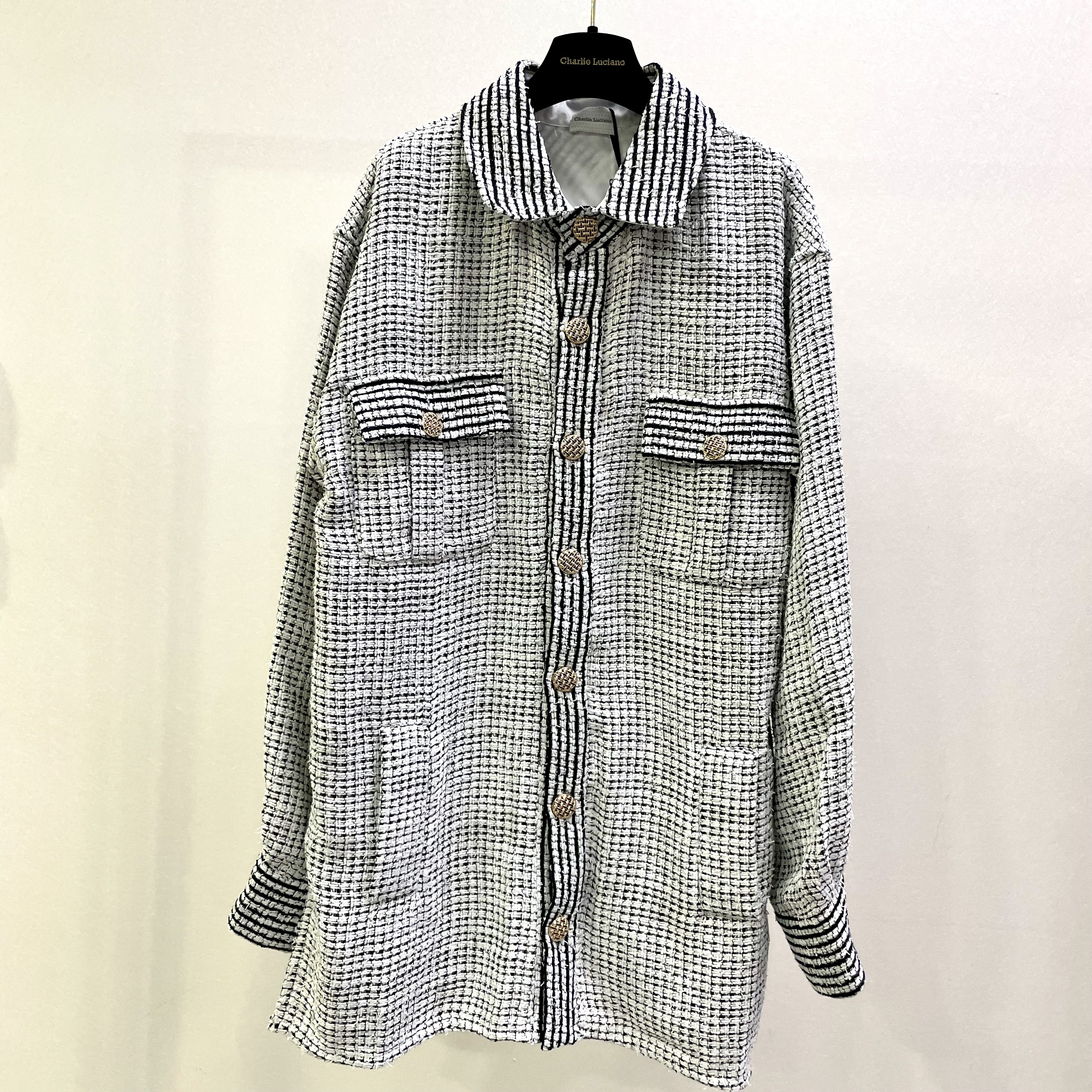 Charlie Luciano Logo Casual Jacket In Gray