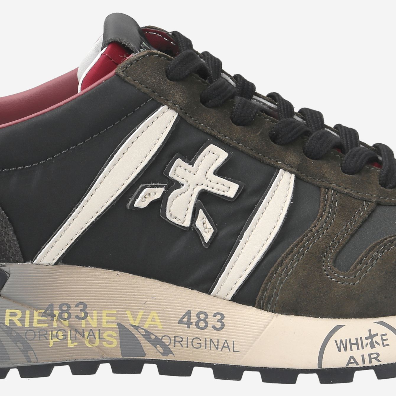 Premiata Logo Sneakers In Black