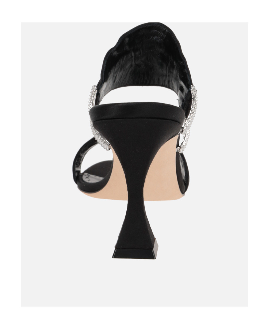 Manolo Blahnik Chinap 70 Satin Mules In Black