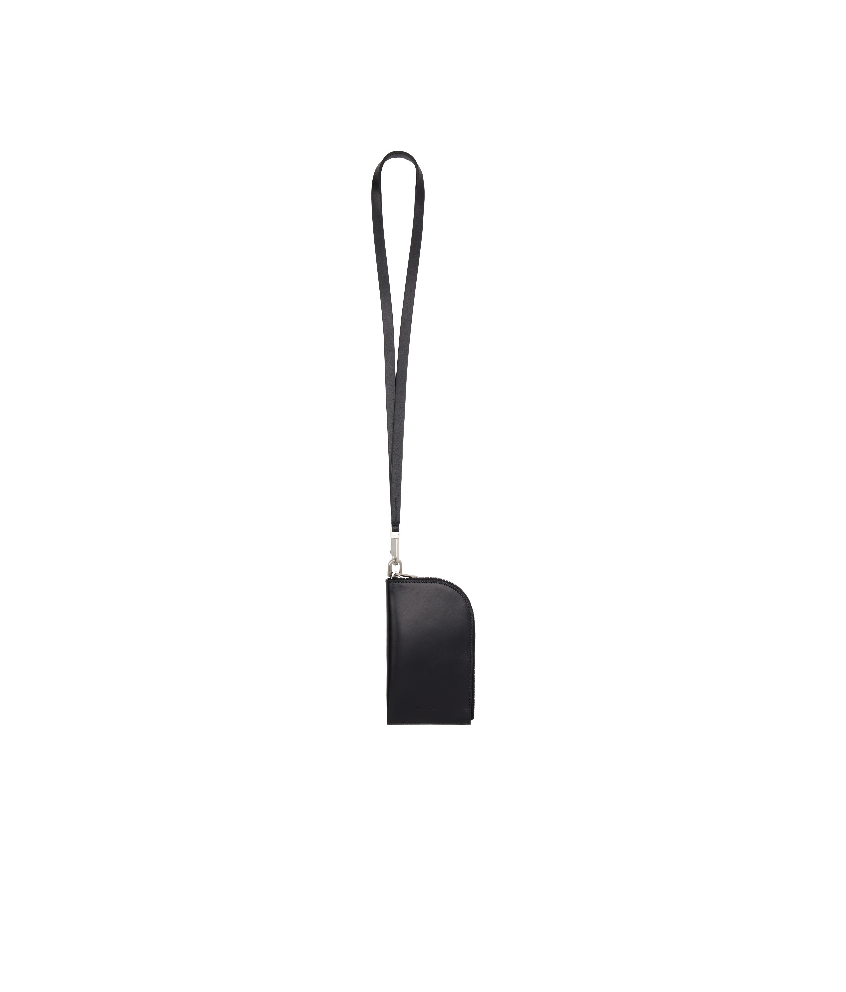 Rick Owens Neckwallet Wallet In Black Leather In Black
