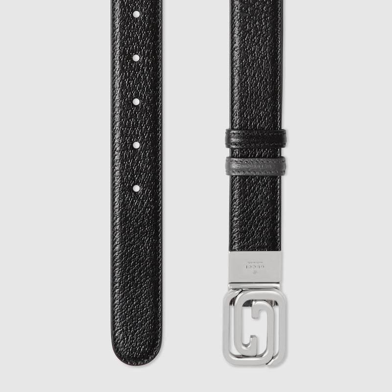 Shop Gucci Interlocking-g Leather Belt In Black