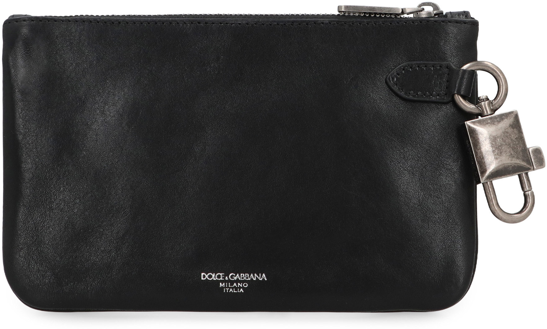 Dolce & Gabbana Padlock-charm Wash Bag In Black