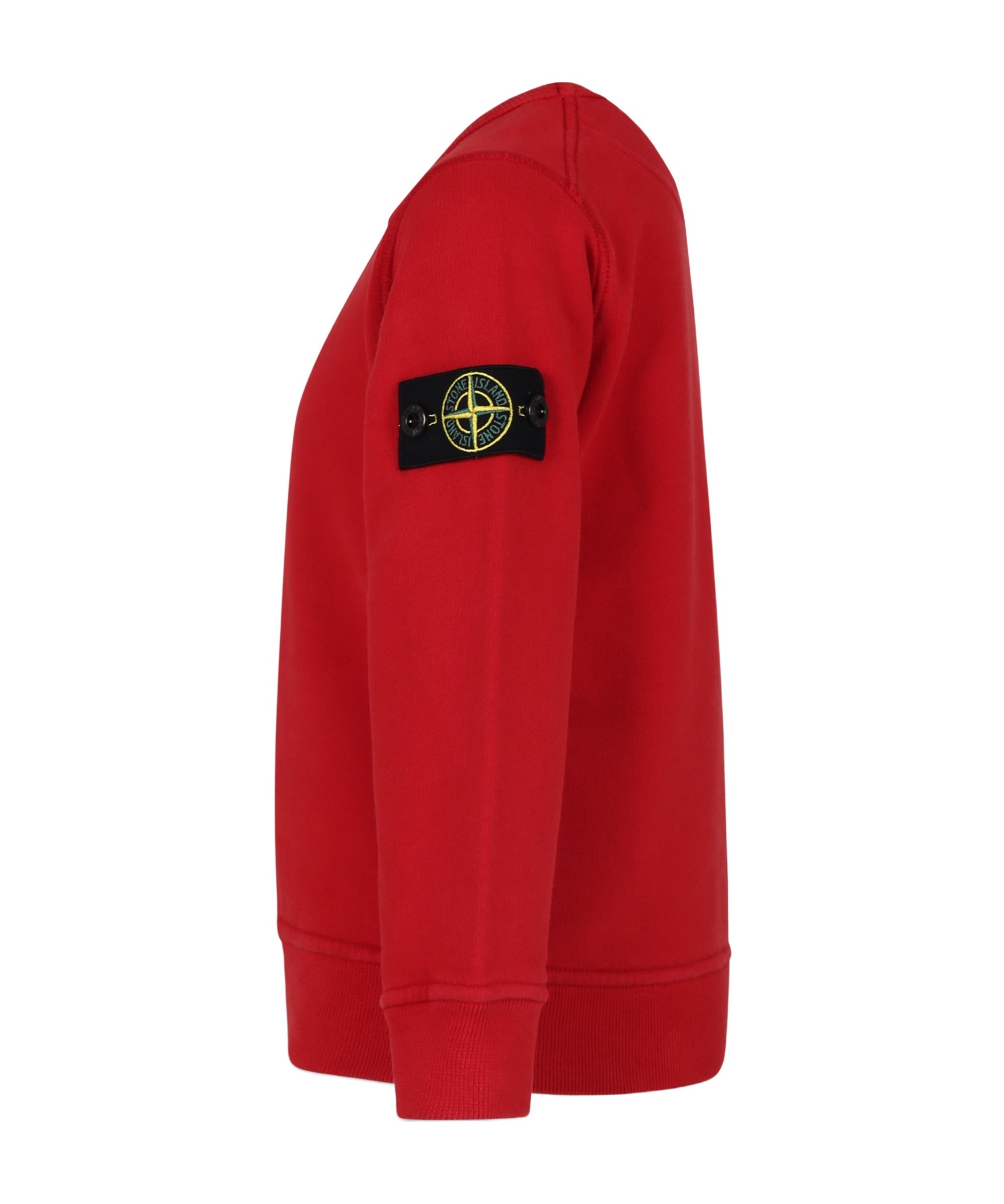 Stone Island Compass-detachable Badge Sweatshirt In Red