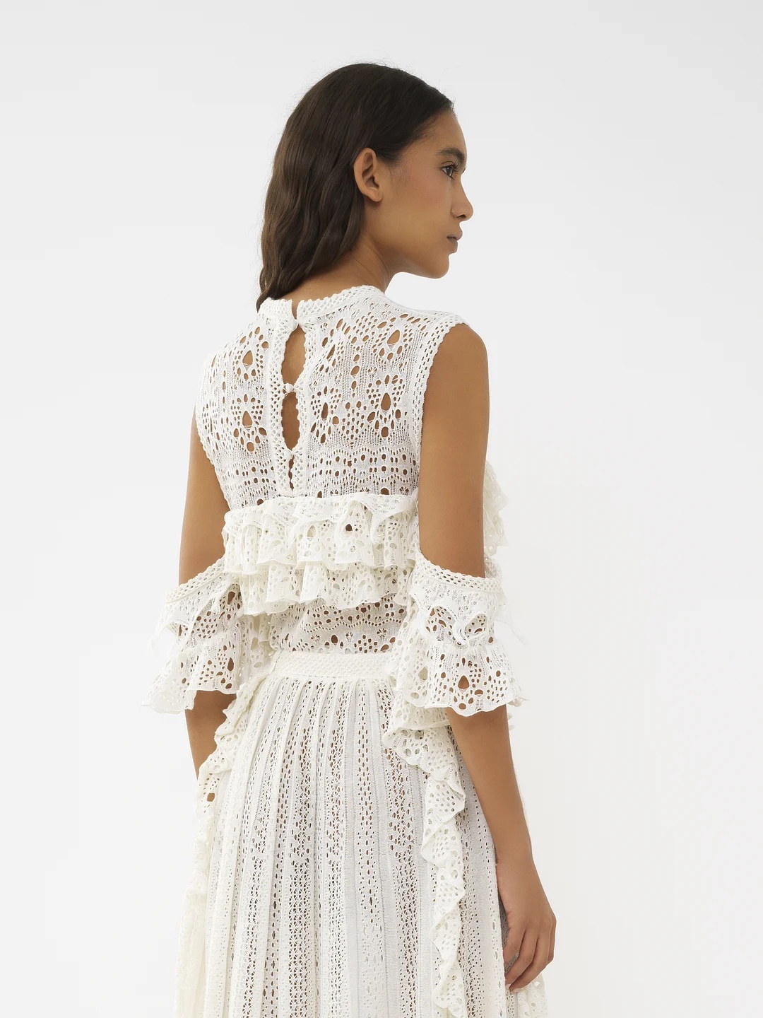 Chloé Women's Crochet Knit Top In White