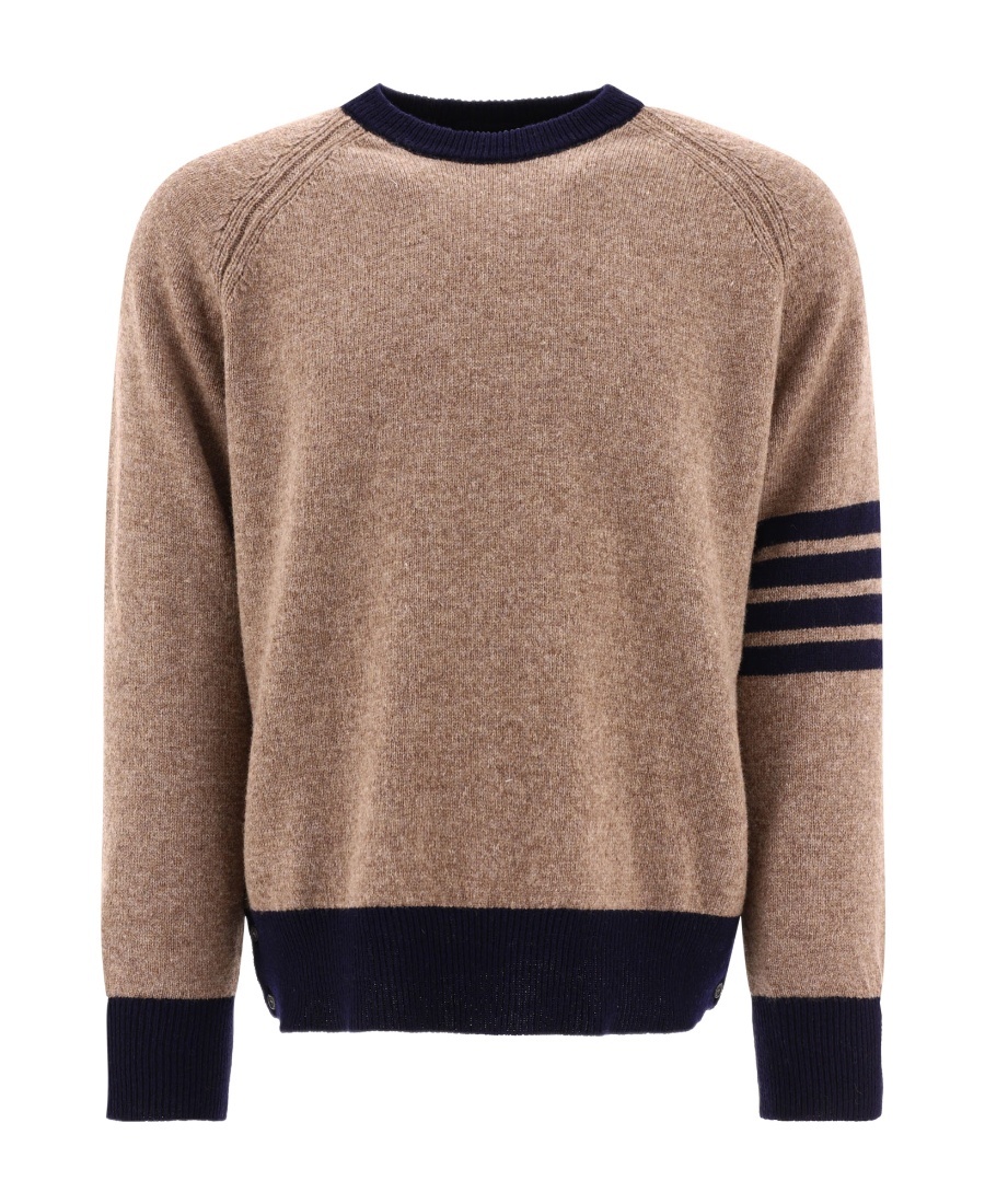 Thom Browne 4-bar Stripe Knit Jumper In Brown