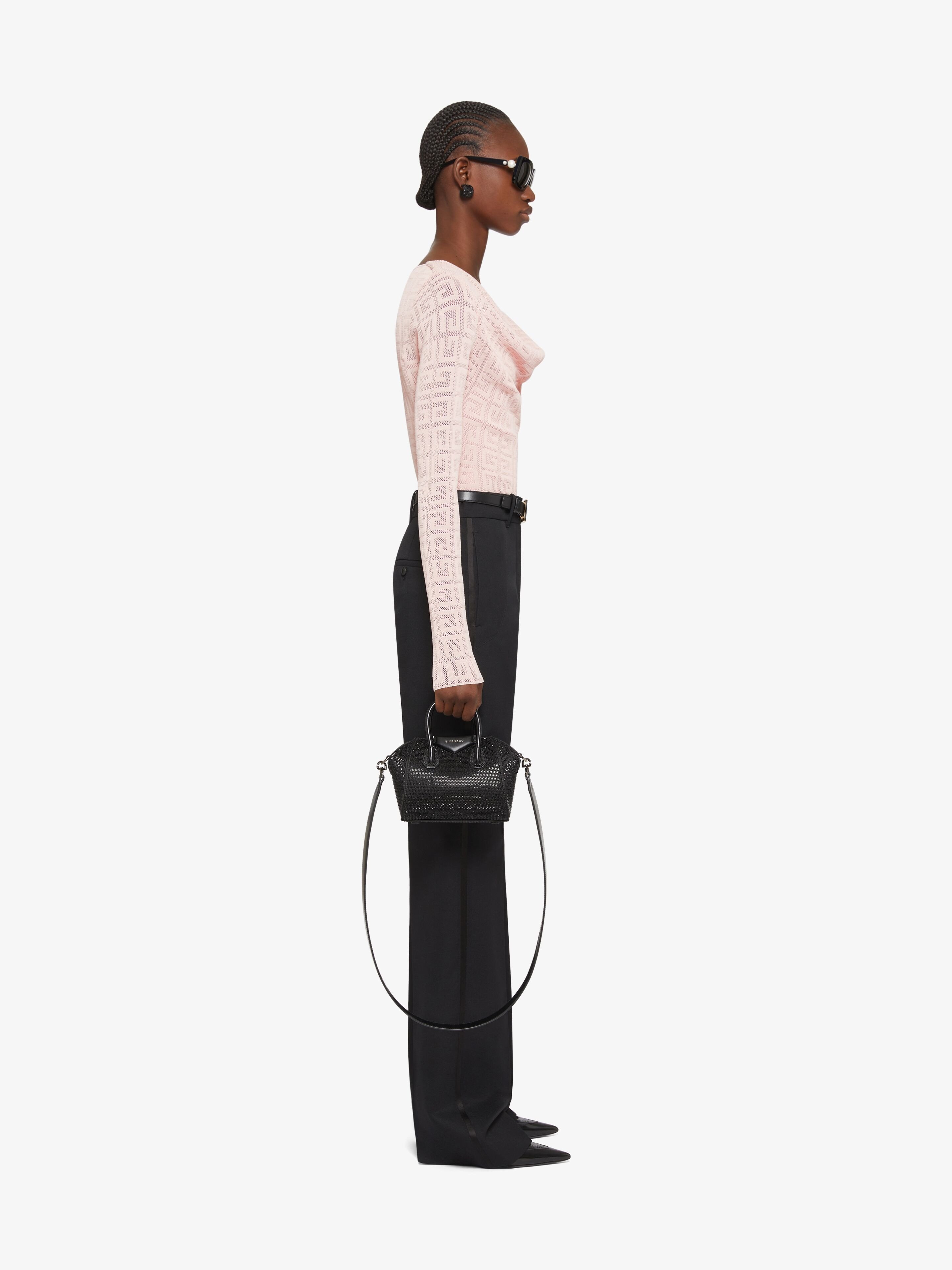 Givenchy Draped Sweater In 4g Jacquard In Pink