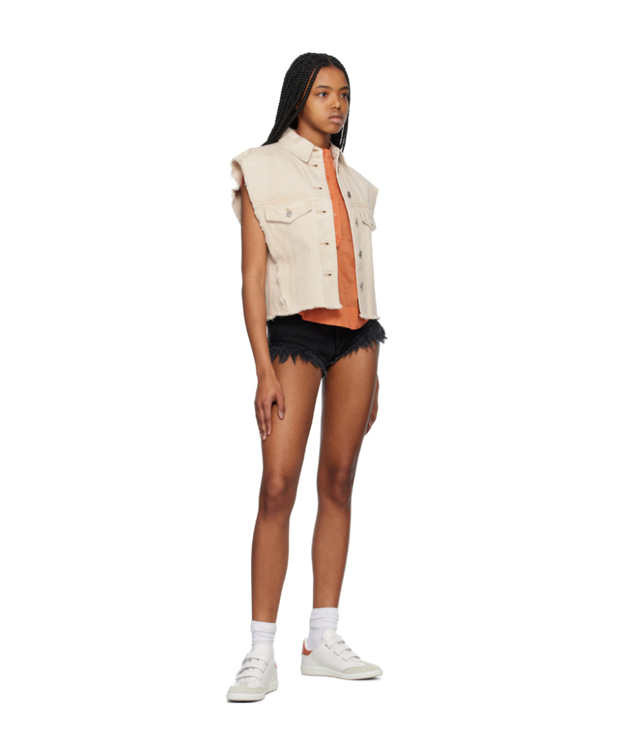 ISABEL MARANT ÉTOILE TYRA SLEEVELESS DENIM JACKET 