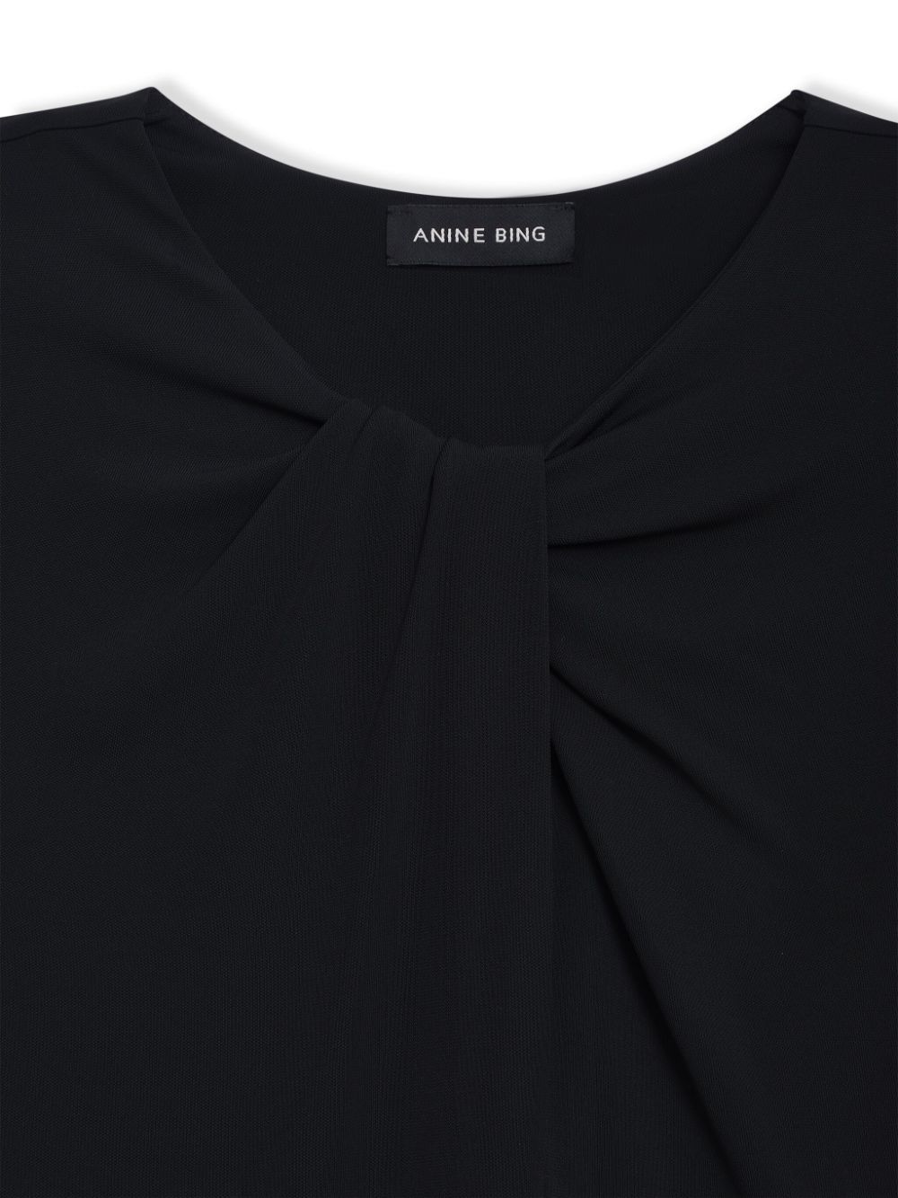 Shop Anine Bing Amaya Knot-detail Minidress In Black
