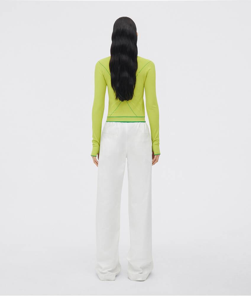 BOTTEGA VENETA EMBROIDERED-LOGO CREW NECK JUMPER