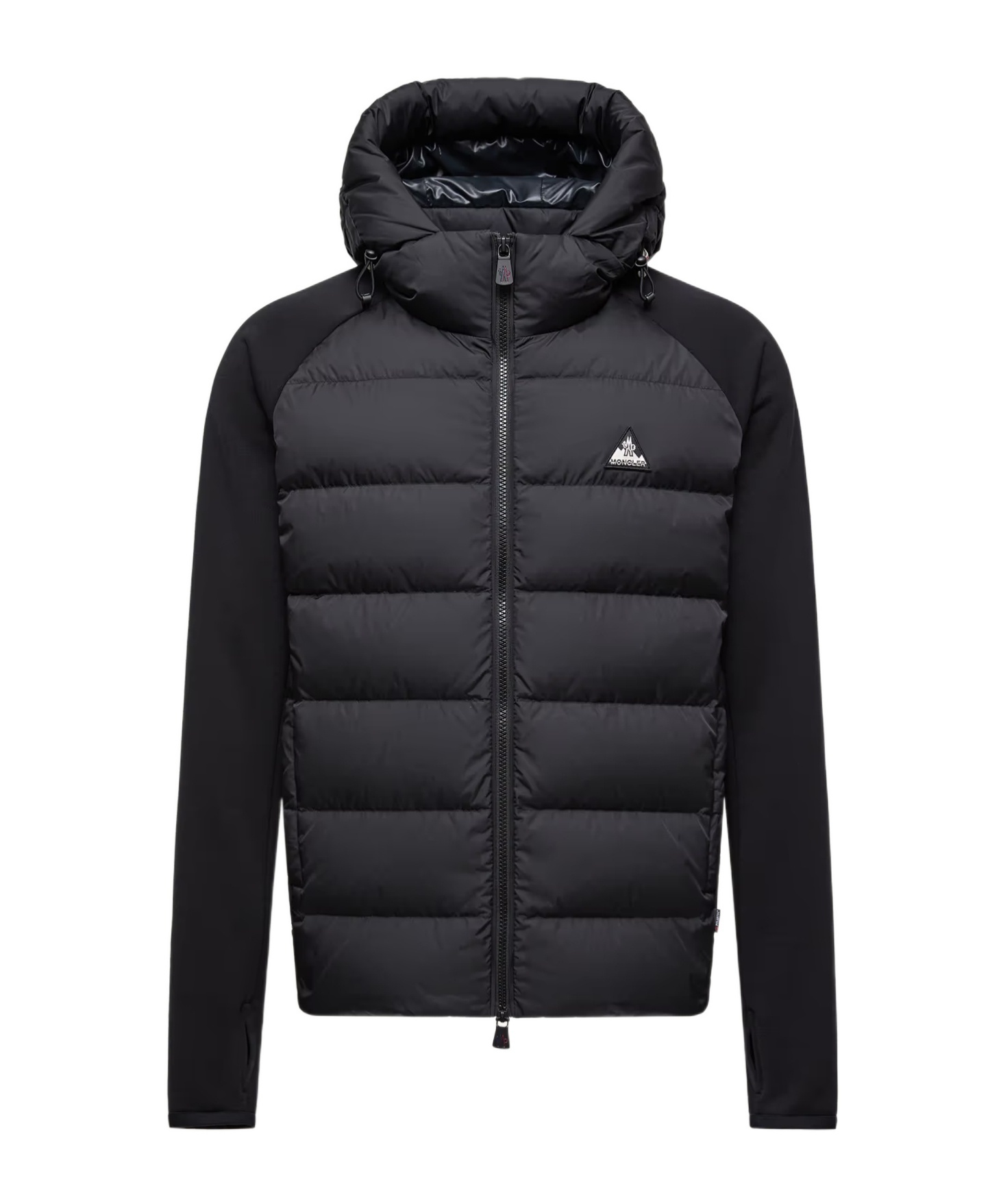Moncler Polartec Zip-up Hoodie Hood Long Sleeves In Black