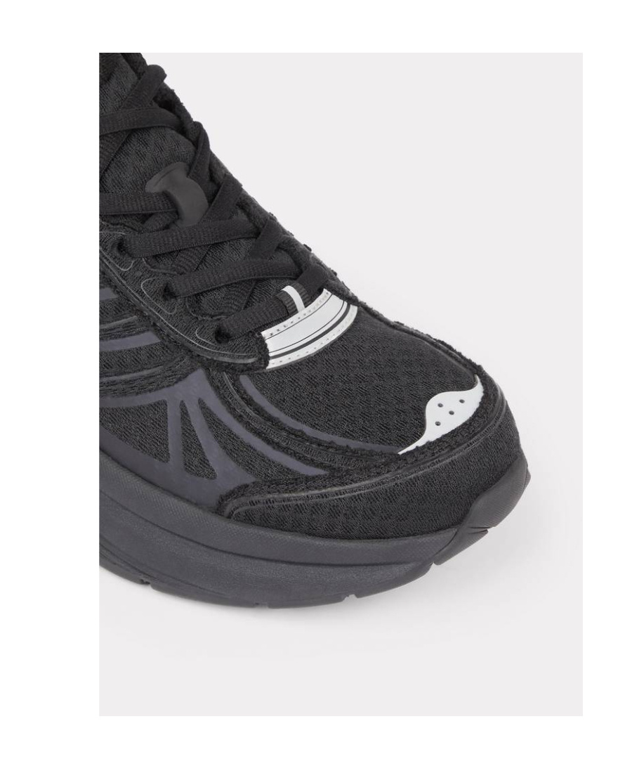 Kenzo Pace Sneakers With Mesh And Rubber Sole In Black