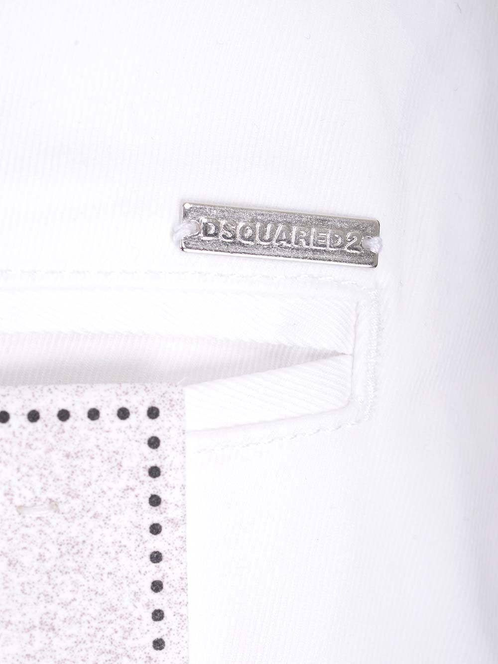 Dsquared2 Mid-rise Tapered Trousers In White