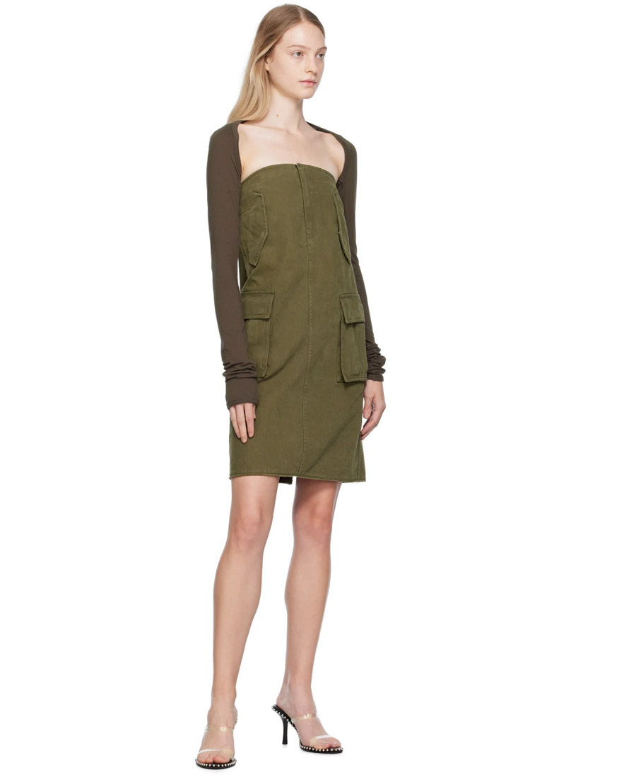 WE11 DONE MULTI-POCKET STRAIGHT SKIRT