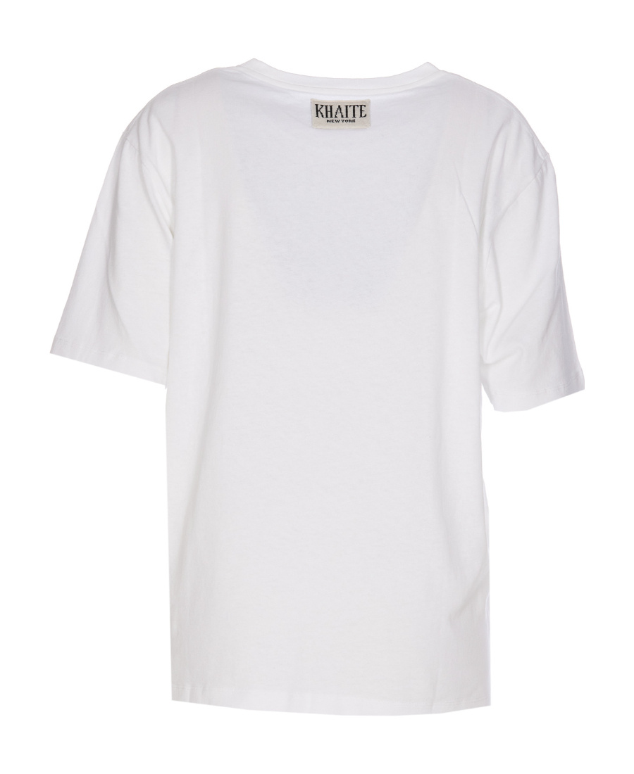 Shop Khaite Mae Jersey Crew-neck T-shirt In White