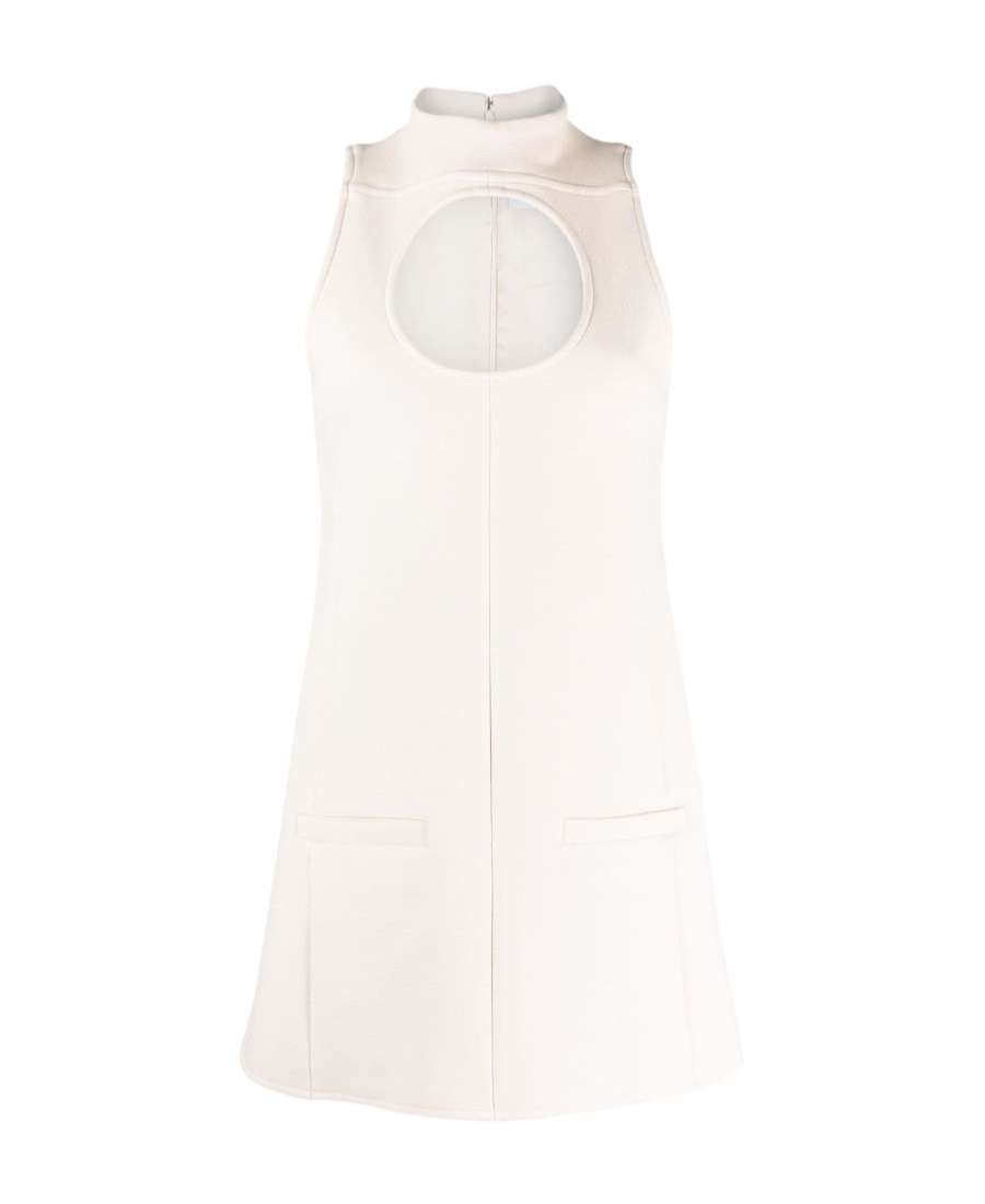 Courrèges Circle Cutout Minidress In White