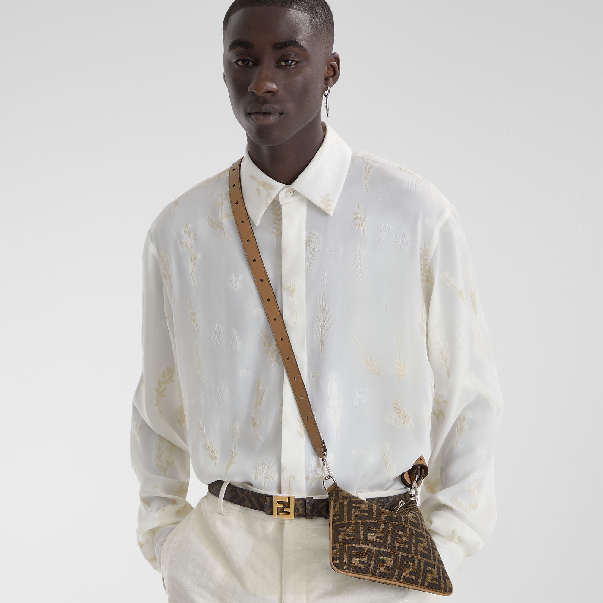 FENDI FENDI FF MONOGRAMMED MINI CROSSBODY BAG