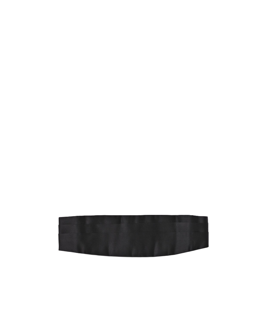 Valentino Pleated Silk Cummerbund In Black