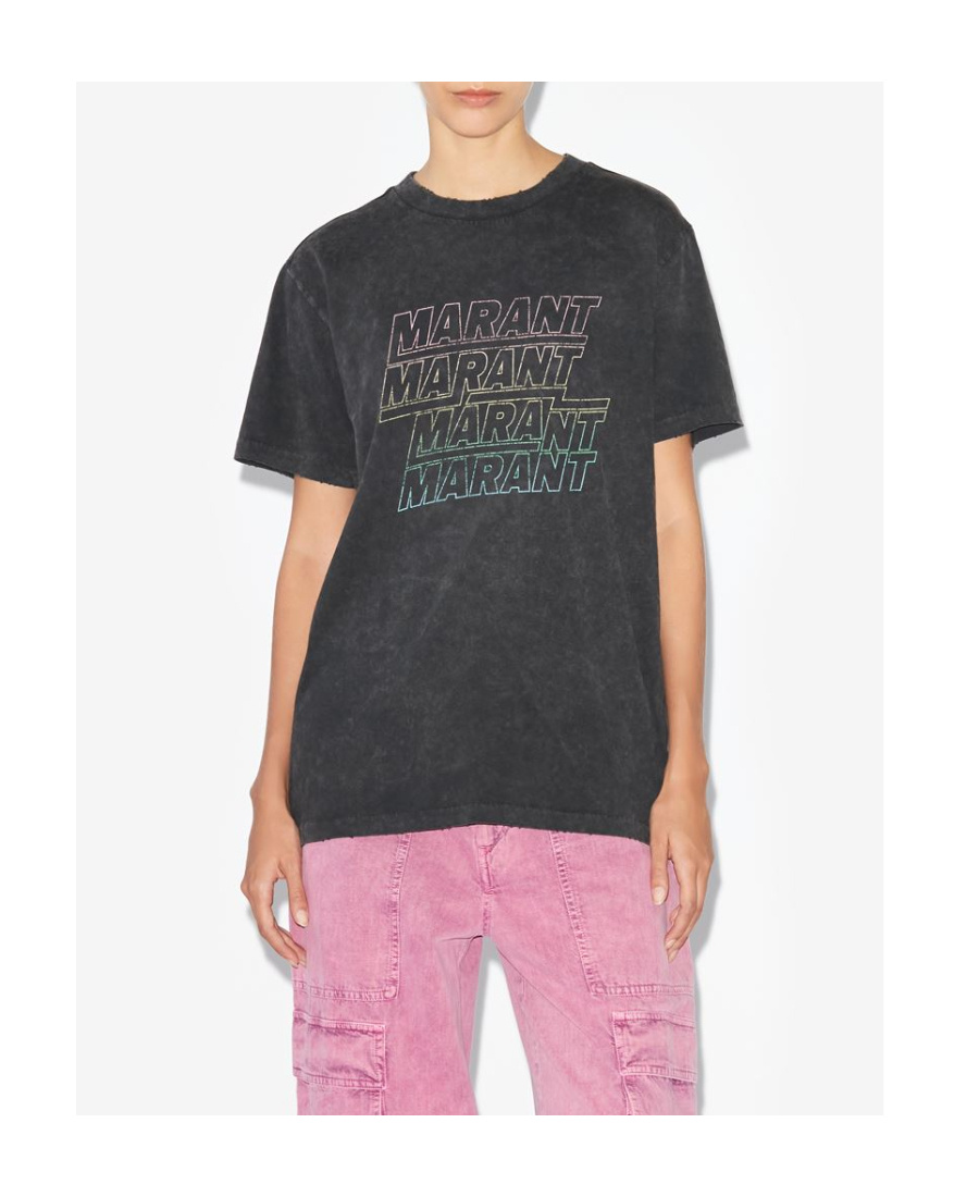 Shop Isabel Marant Étoile Zoeline Tee-shirt In Black