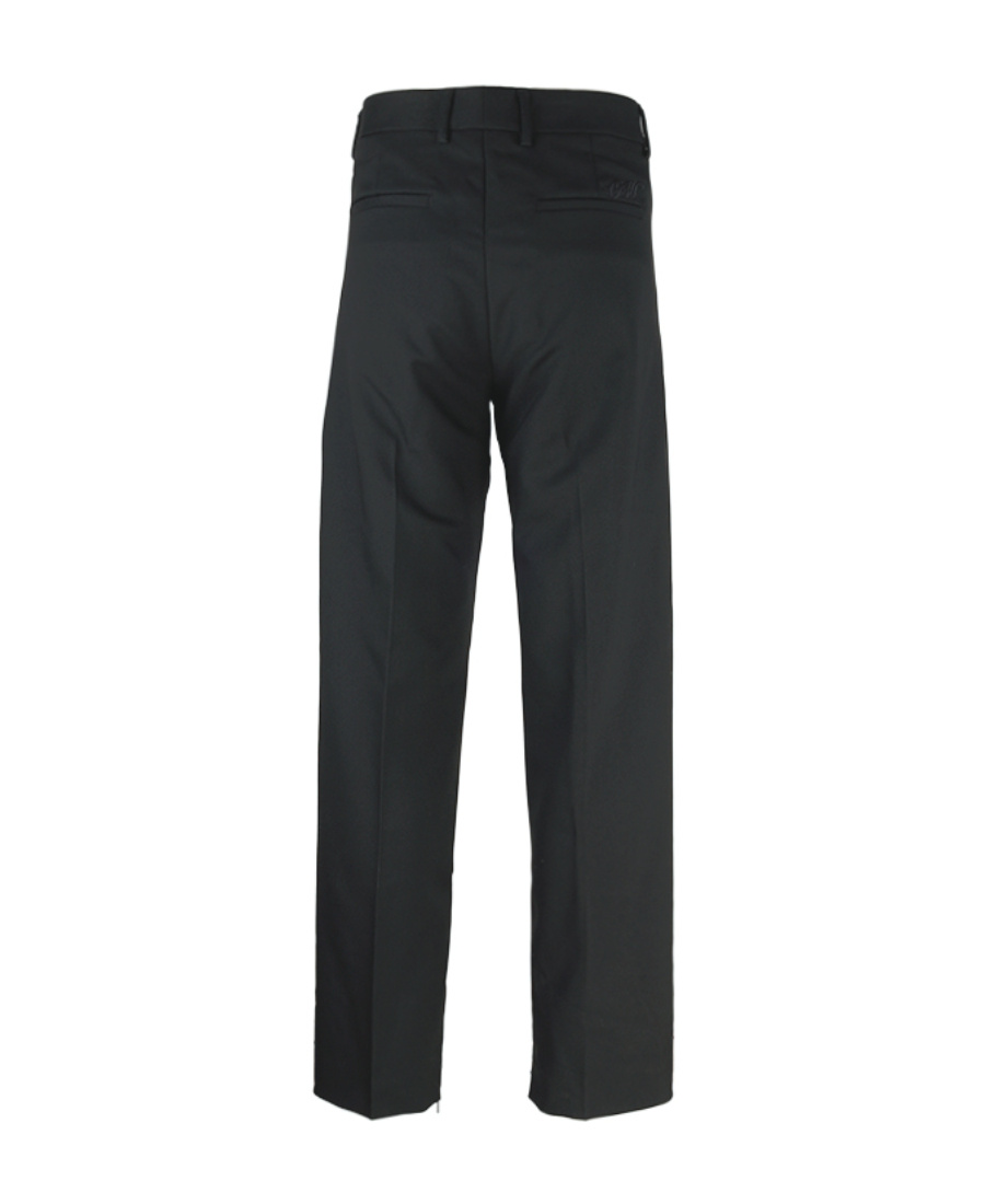 Off-white Logo-embroidered Tailored Trousers In Black