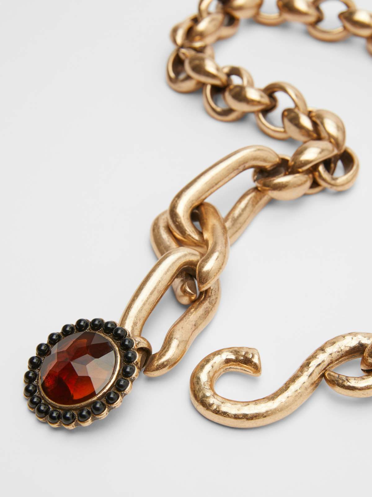 Max Mara Resin Detail Necklace In Yellow