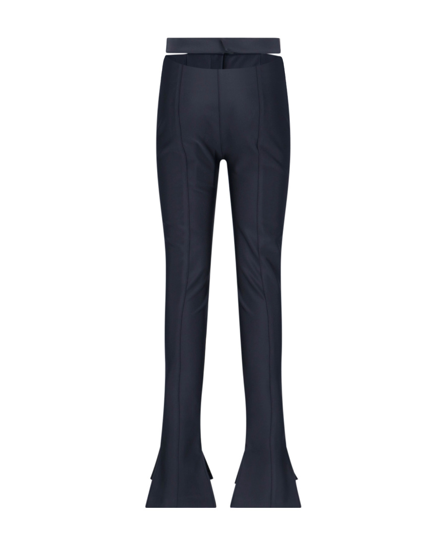 Mugler Cut-out Pants In Black