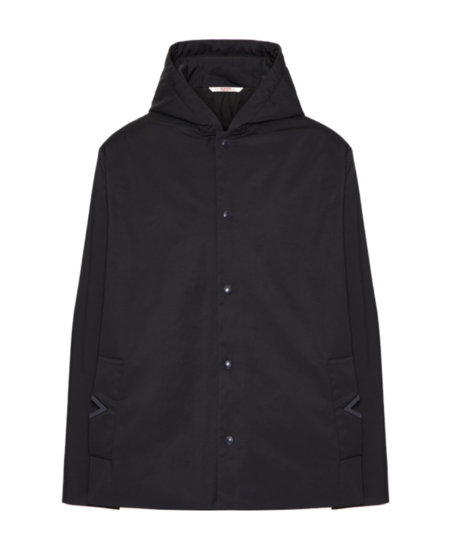 Valentino V Detail Hat Casual Jacket In Blue