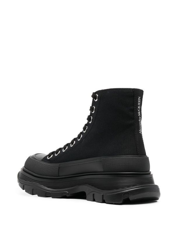 Alexander Mcqueen Black Tread Slick High Sneakers In Black