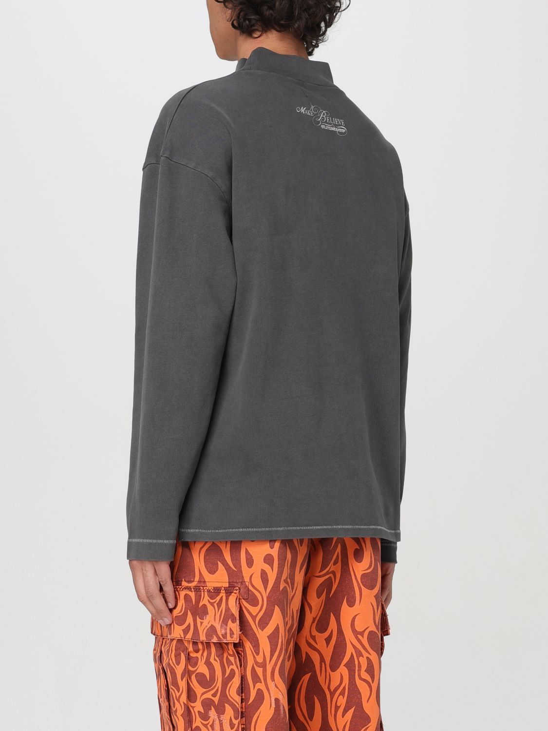 Shop Erl Long-sleeved T-shirt In Black