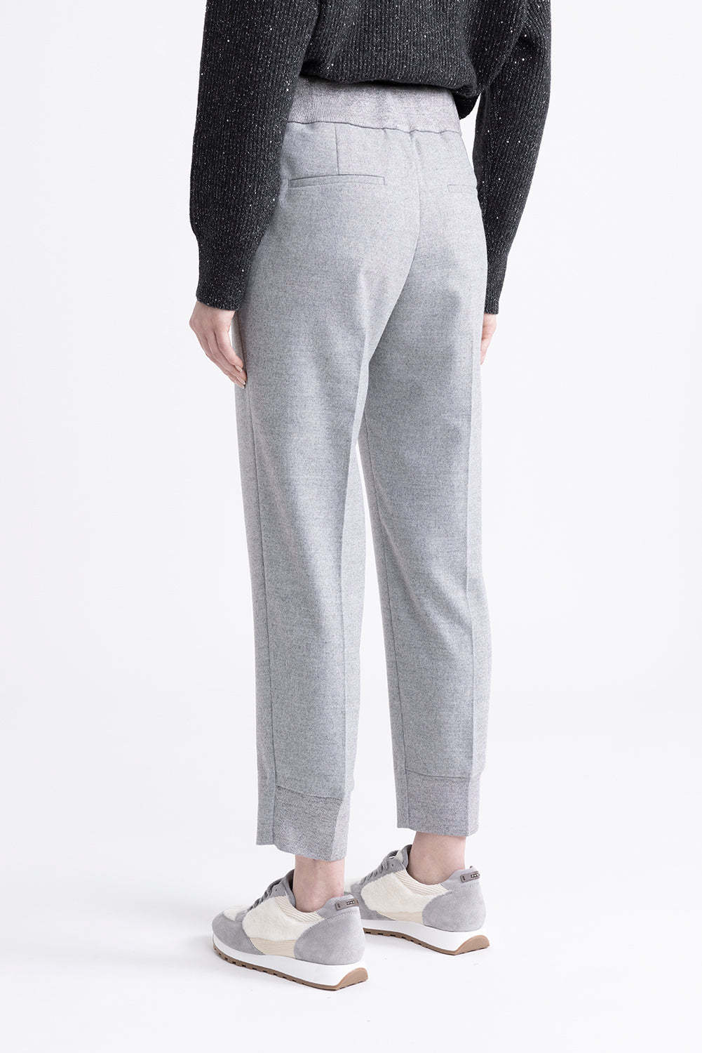 Peserico Tapered Trousers In Gray