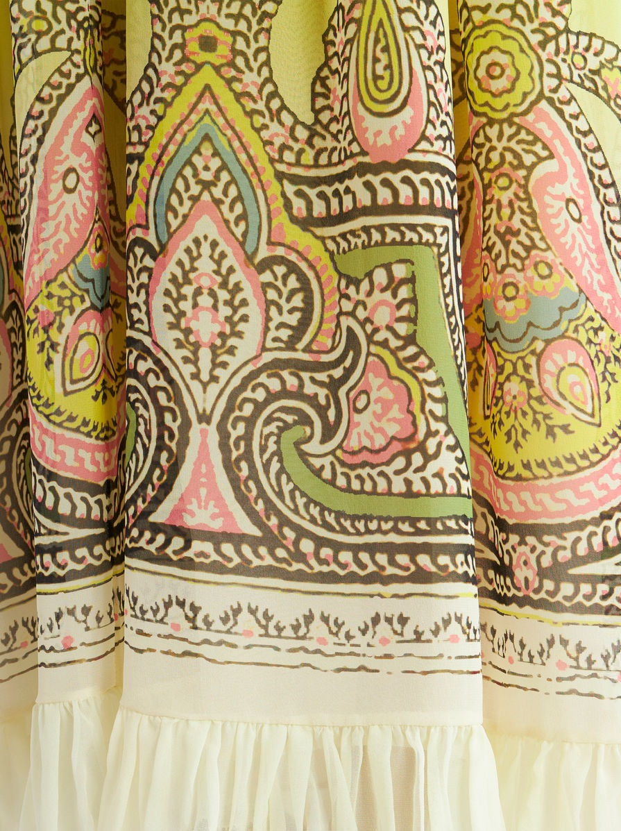 Etro Gradient Effect Paisley-print Silk Dress In Black