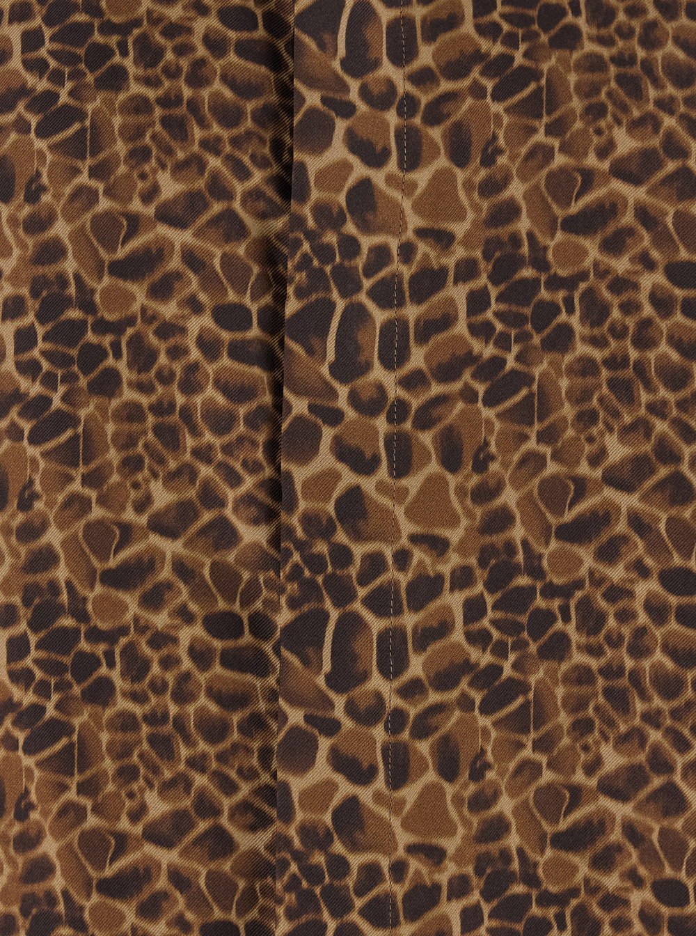 Emporio Armani Brown Shirt With Leopard Print And Pointed Collar In Silk Man In Brown