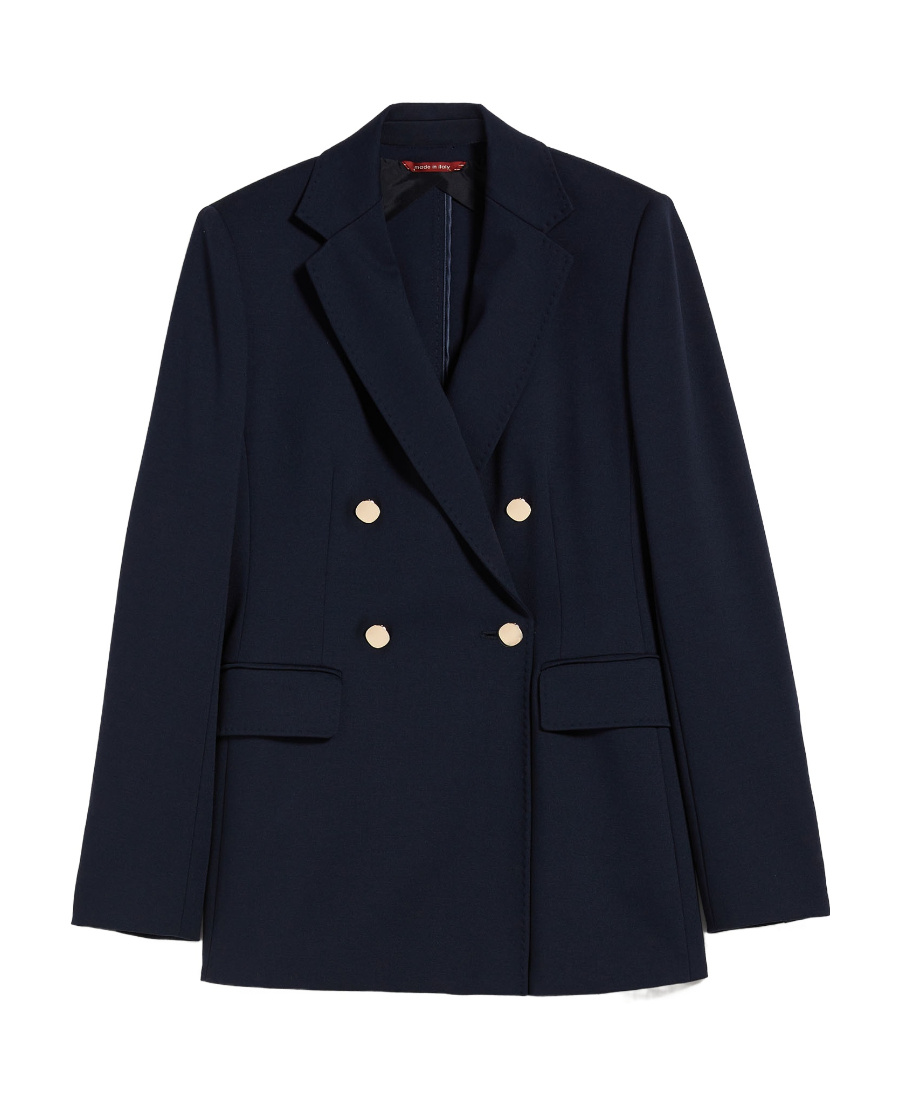 Max Mara Double-breasted Casual Jacket In Black