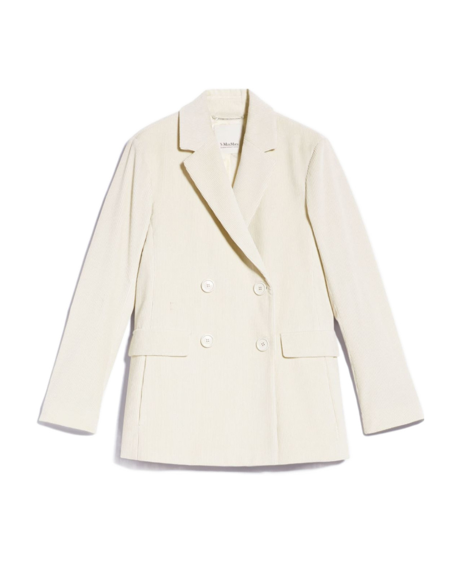 Max Mara Long Sleeved Suit Jacket In White
