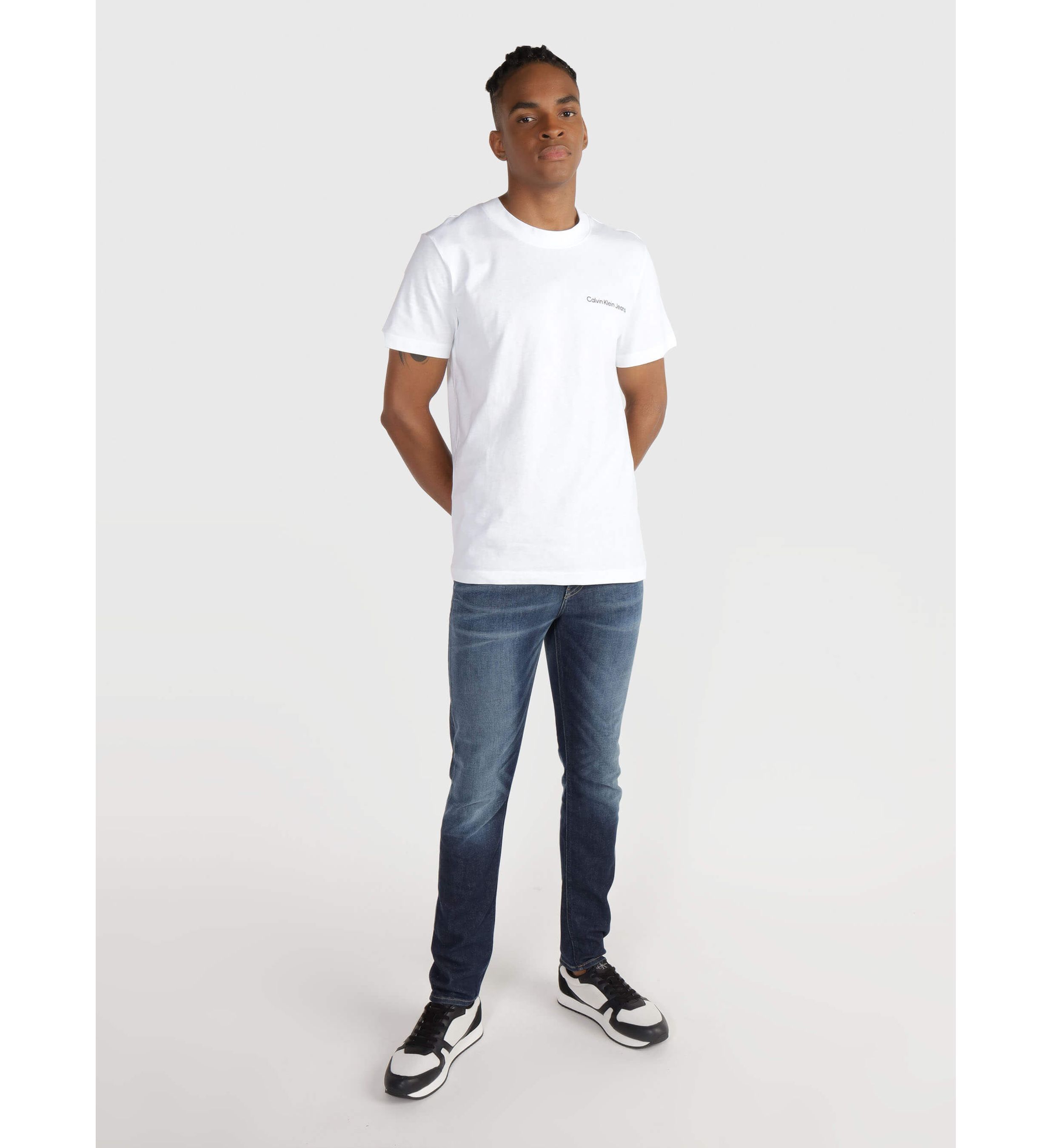 Calvin Klein Jeans Est.1978 Logo-print Cotton T-shirt In White