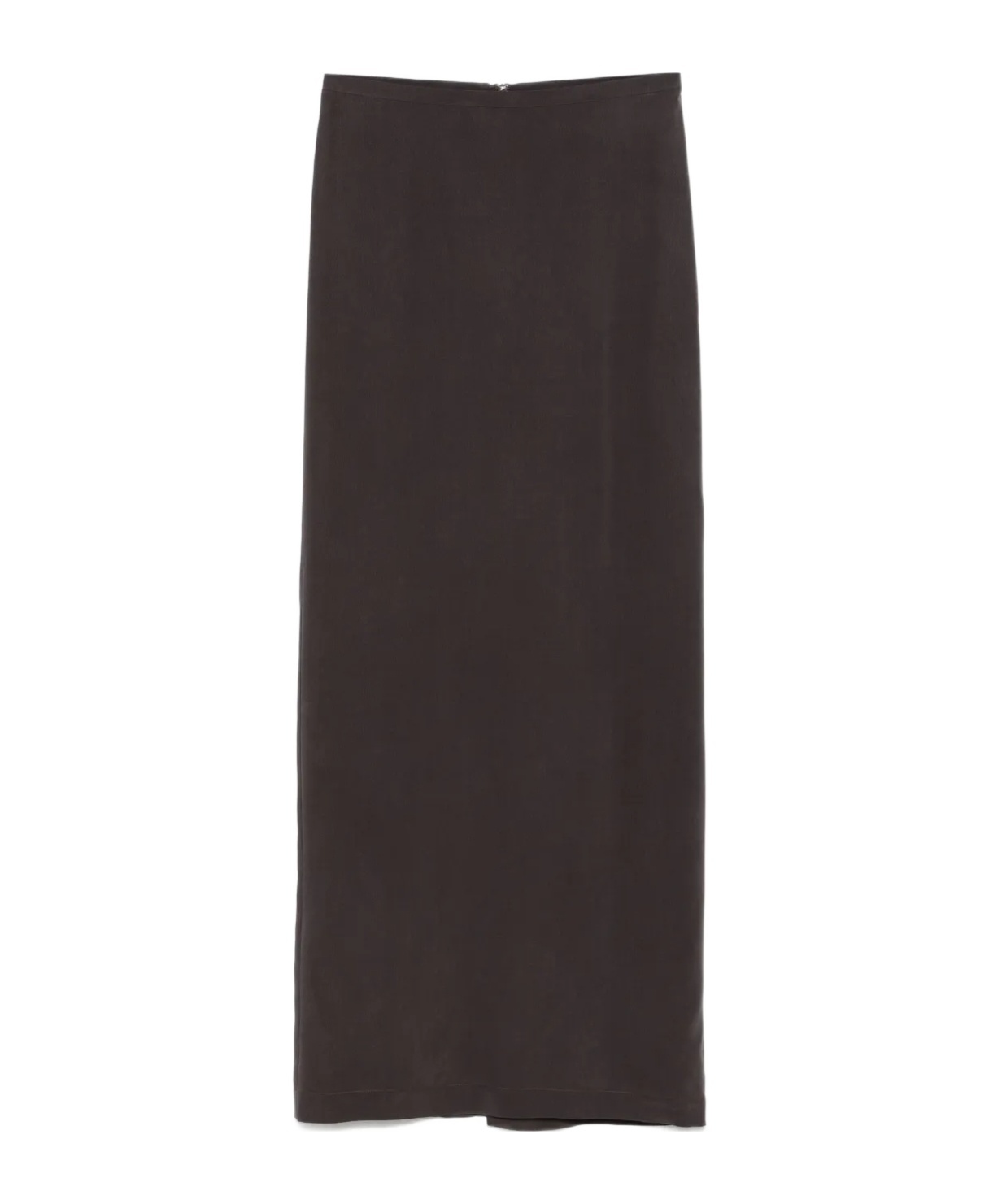 Alysi Silk Midi Skirt In Black