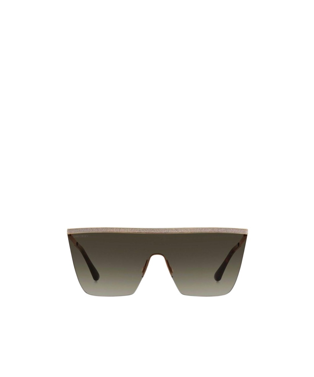 Jimmy Choo Eyewear Leah Shield Frame Sunglasses In Brown
