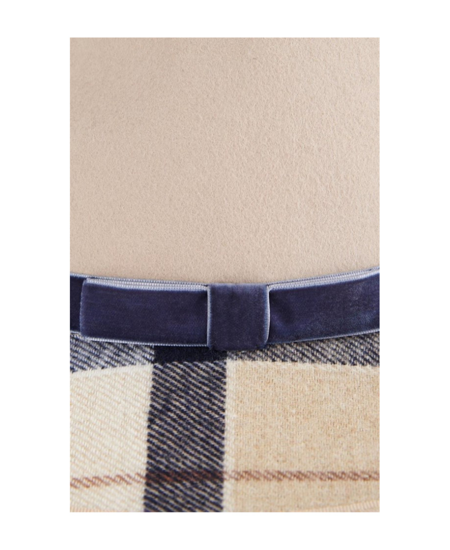 Barbour Checked Hat In Nude