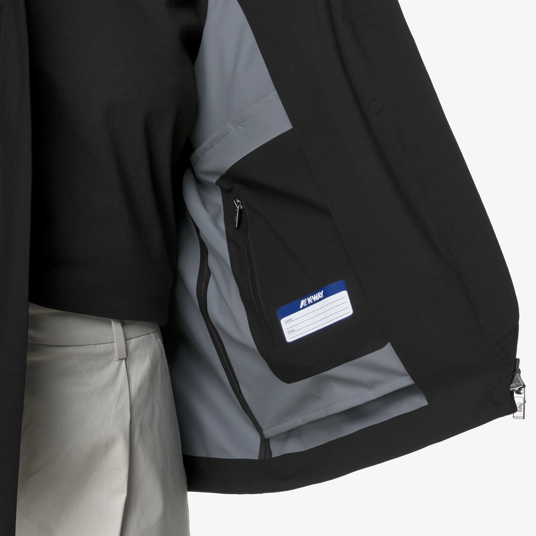 K-way Black Arabel Strech Jacket In Black