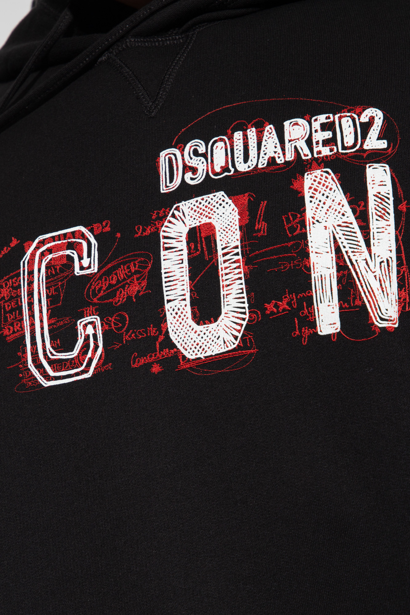 Dsquared2 Icon Scribble Cool Fit Sweatshirt In Black
