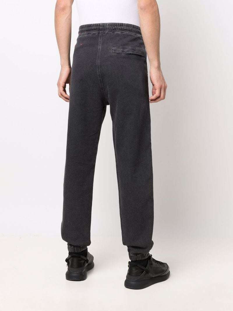 Diesel Cotton Joggers With Applied Logo In Black