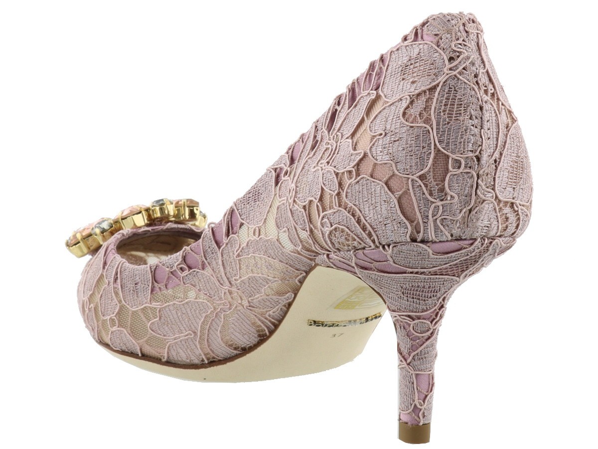 Dolce & Gabbana Bellucci Taormina Lace Pumps In Nude