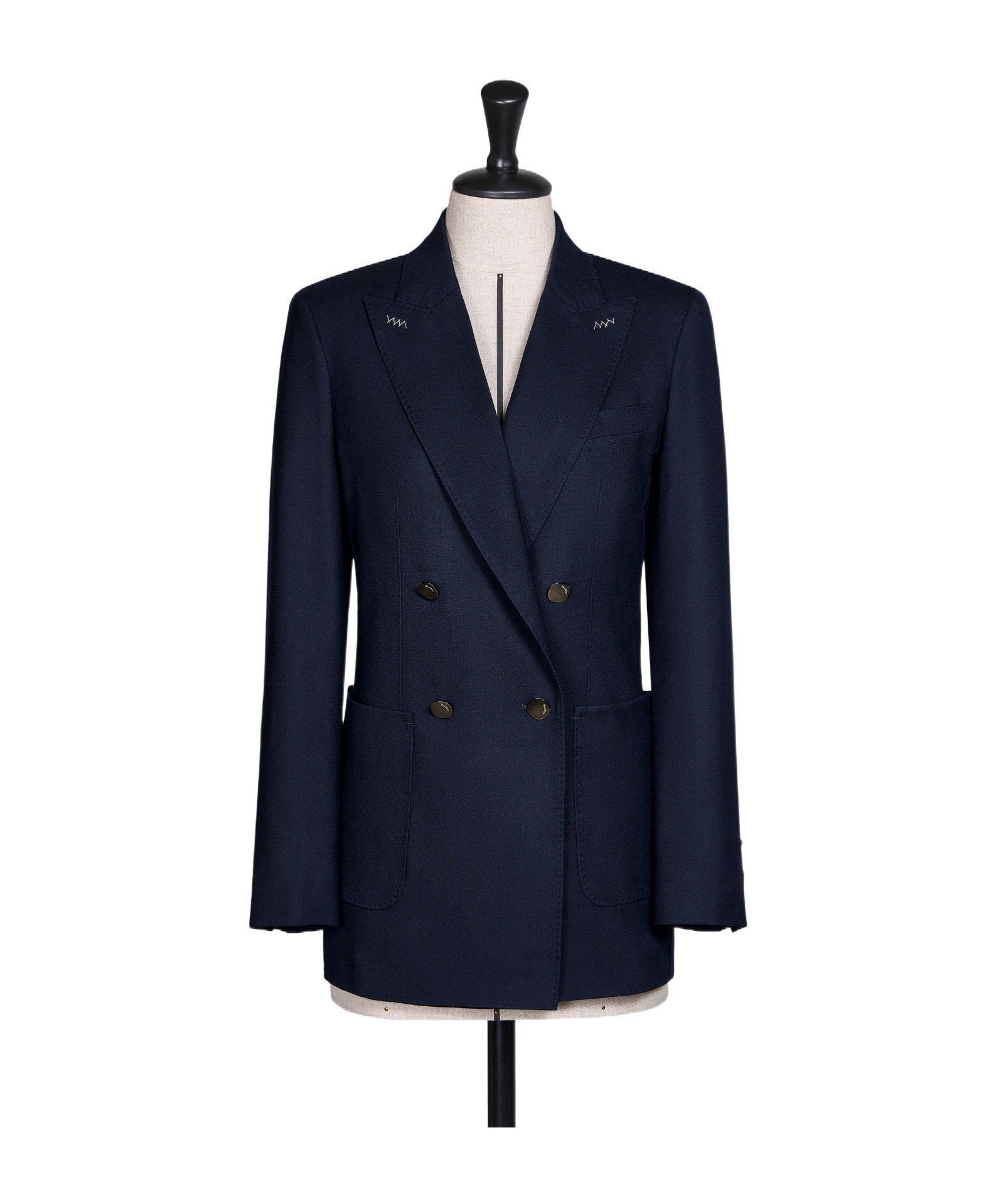 Max Mara Double-breasted Wool Blazer In Blue