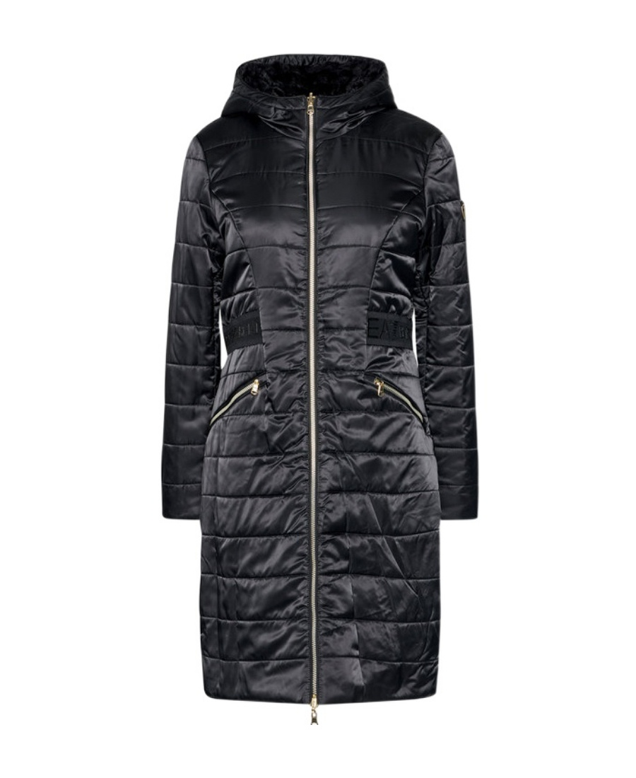 EA7 A COTTON-PADDED SUIT WITH A HOODED JACKET