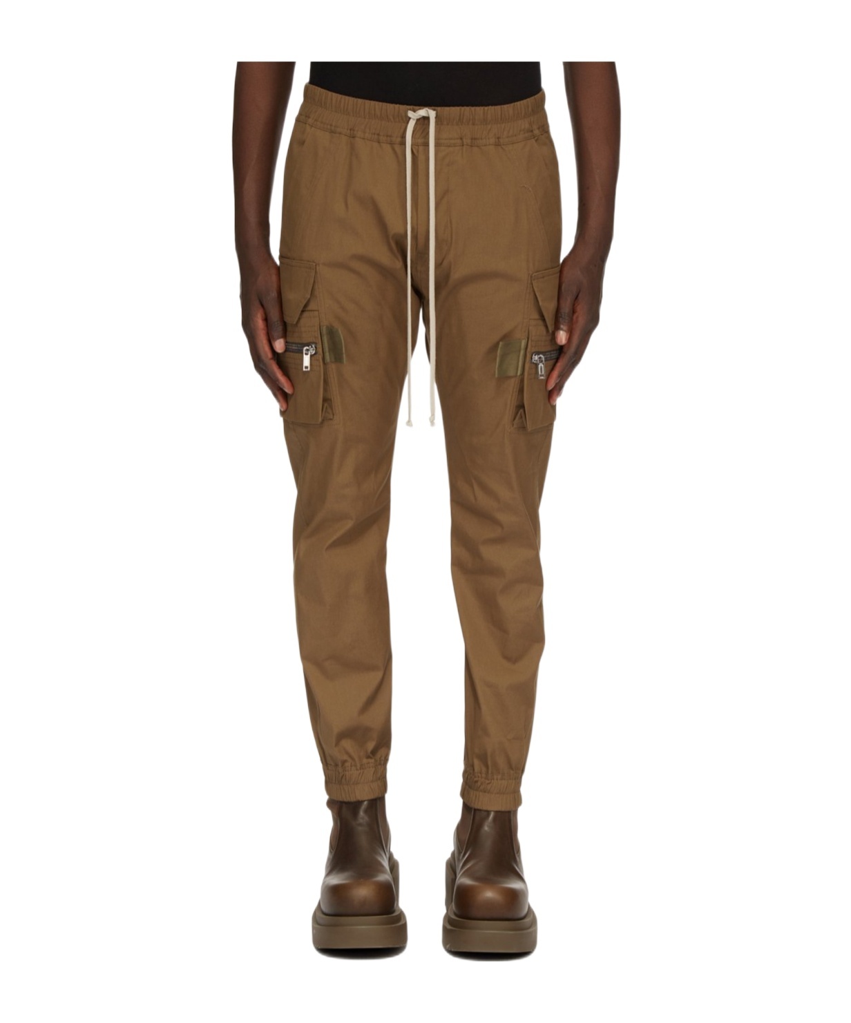 Rick Owens Drawstring Overalls In Brown