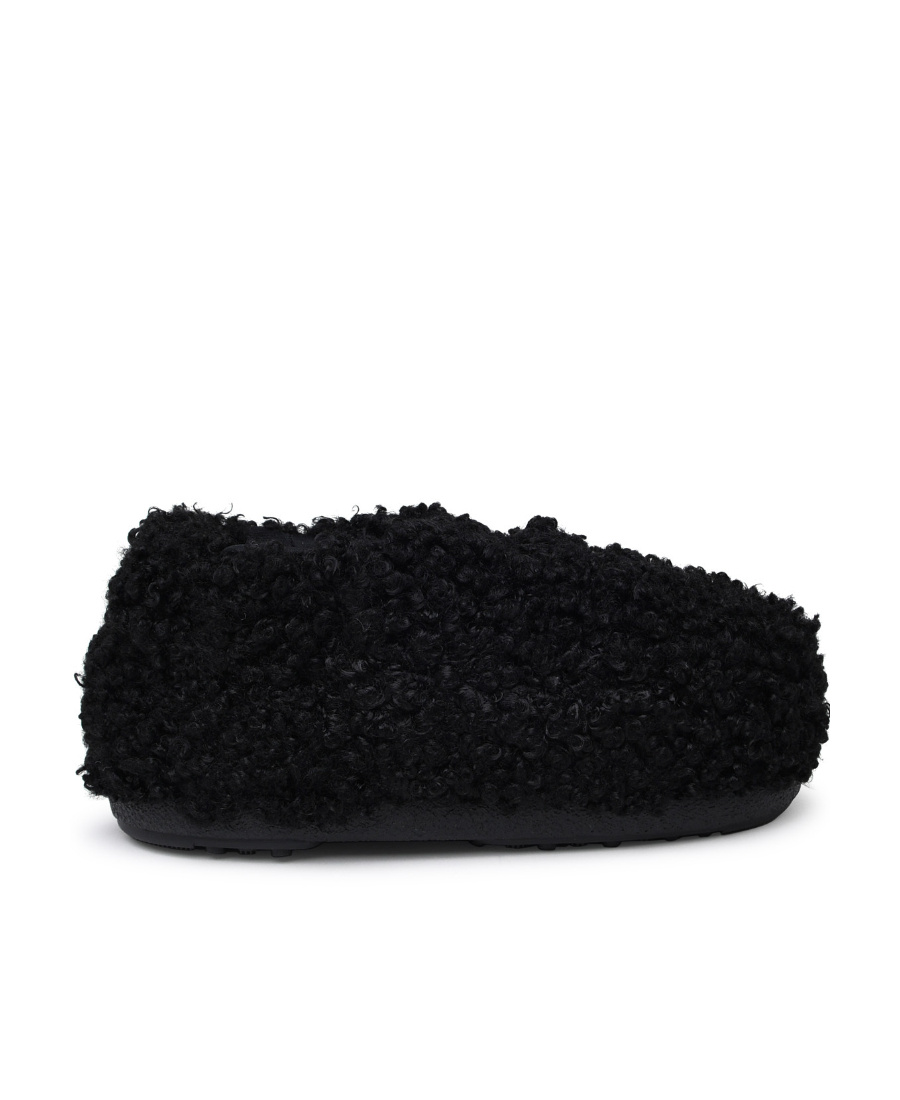 Moon Boot Faux Curly Logo Band Sandals In Black
