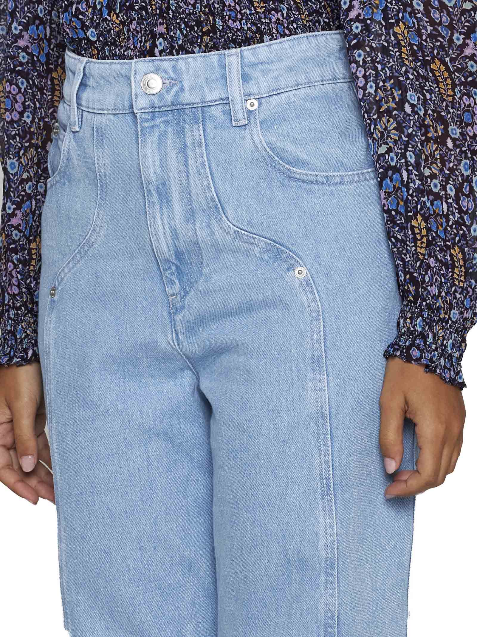 Isabel Marant Étoile Valeria Mid-rise Straight Jeans In Blue