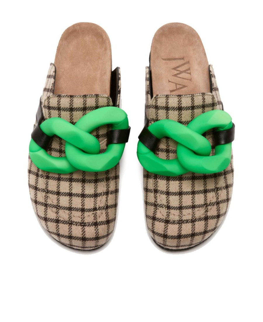Jw Anderson Chain Suede Loafers In Multicolor