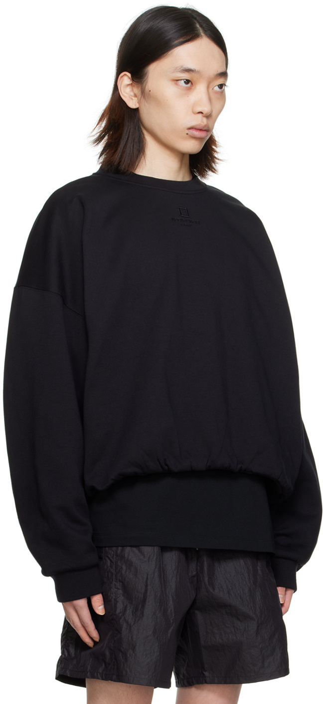 Wooyoungmi Round-necked Sweater In Black